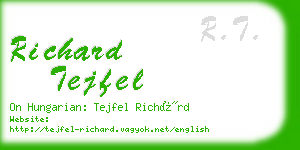 richard tejfel business card